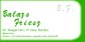 balazs friesz business card