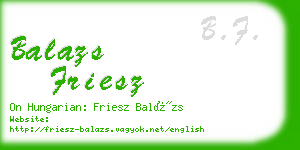 balazs friesz business card